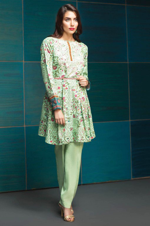 Cute Style Lawn Frock Designs Kurta Styles Collection 21