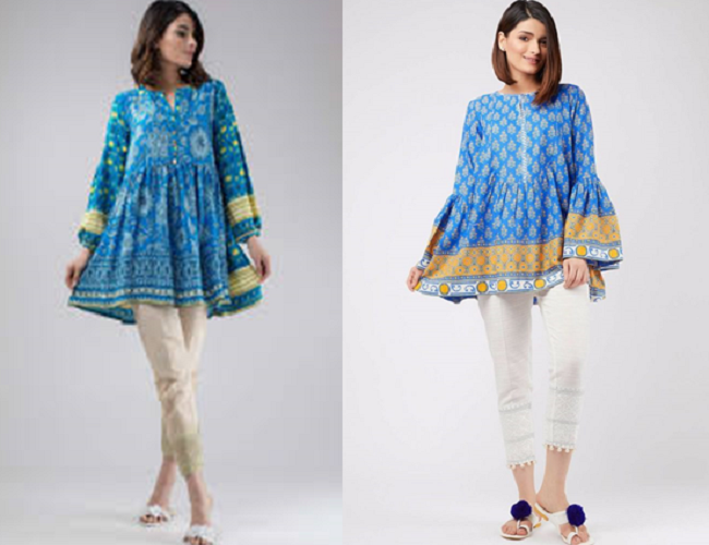 Cute Style Lawn Frock Designs Kurta Styles Collection 21