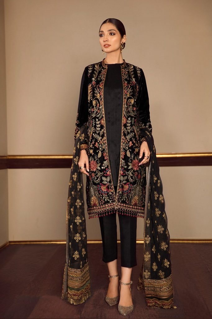 Baroque Velvet Plaid Dress