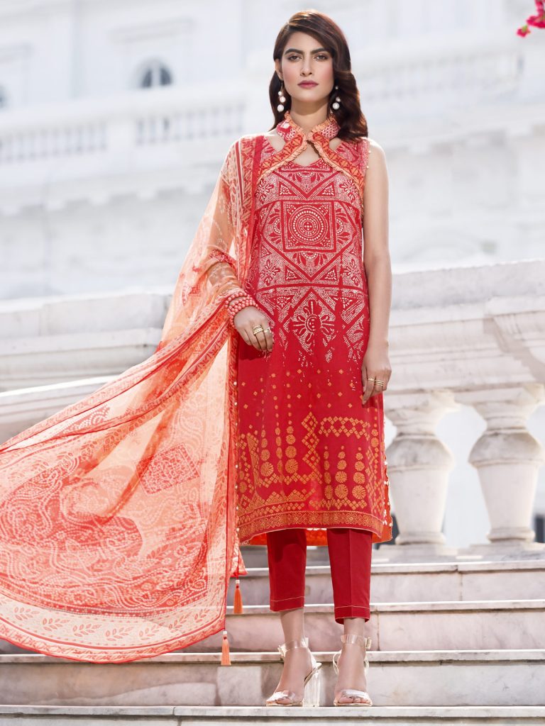 Edenrobe Summer Unstitched Collection Ewu21a1 20582 Light Grey 2 Piece - Lawncollection.pk
