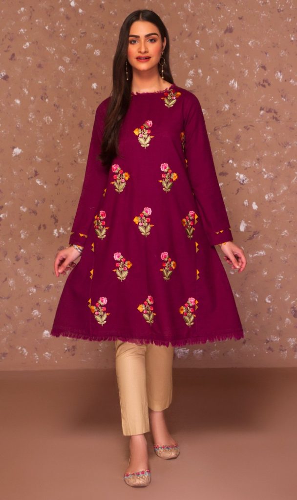 Mausummery Winter Collection 2020-21 Purple Dress