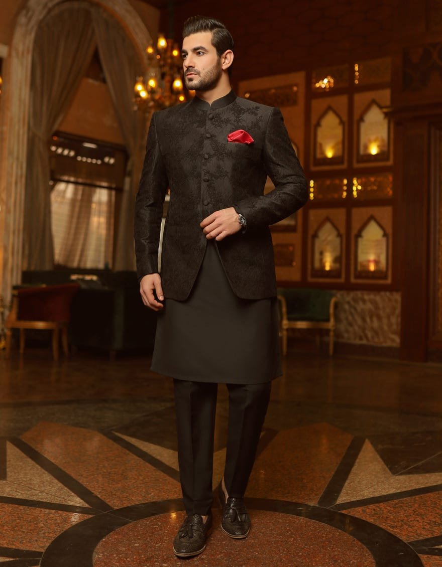 Junaid Jamshed The Royal Prince Waist Coat Collection 2024