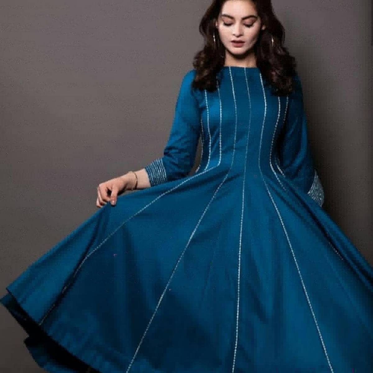 long silk frocks designs