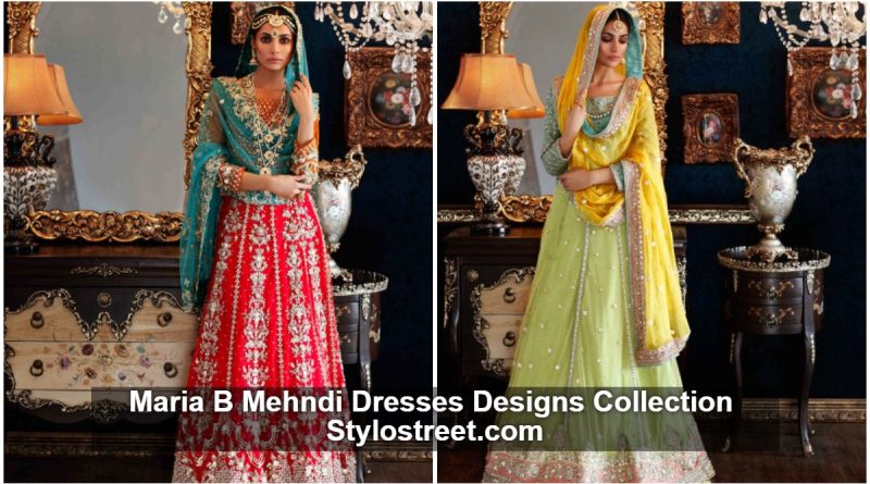 Maria B Mehndi Dresses