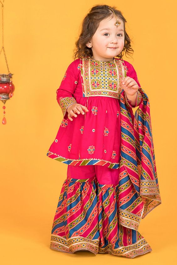 design pakistani baby girl sharara