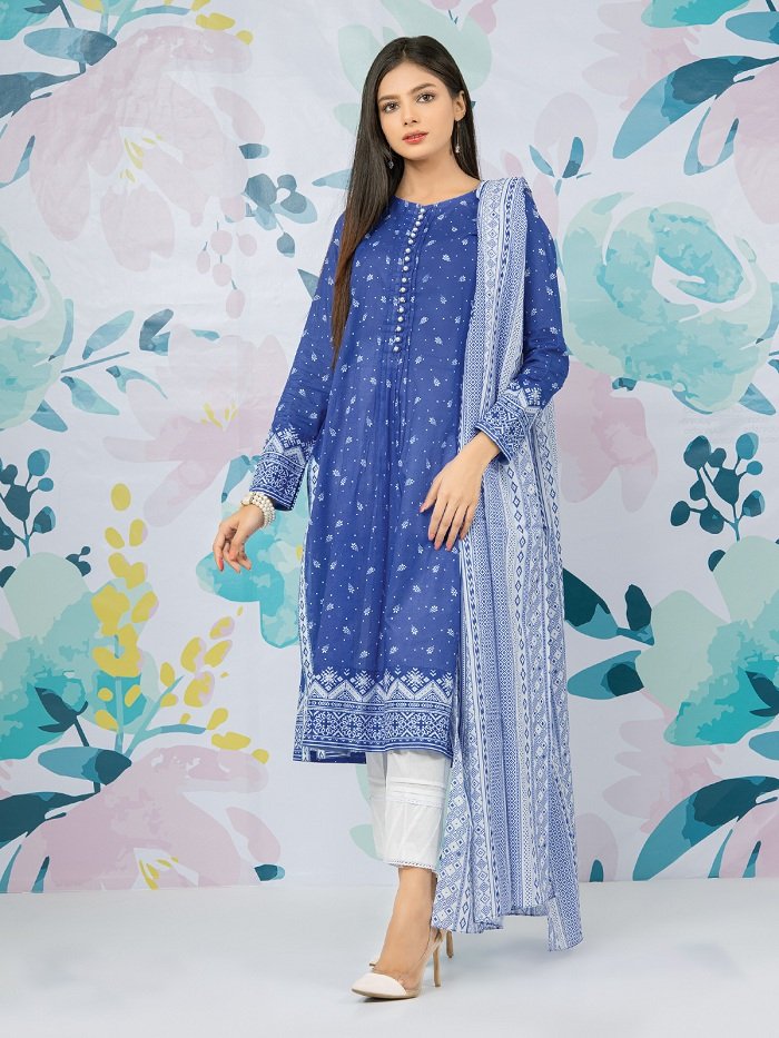 EdenRobe Latest Embroidered Summer Lawn Collections 2022 ED310
