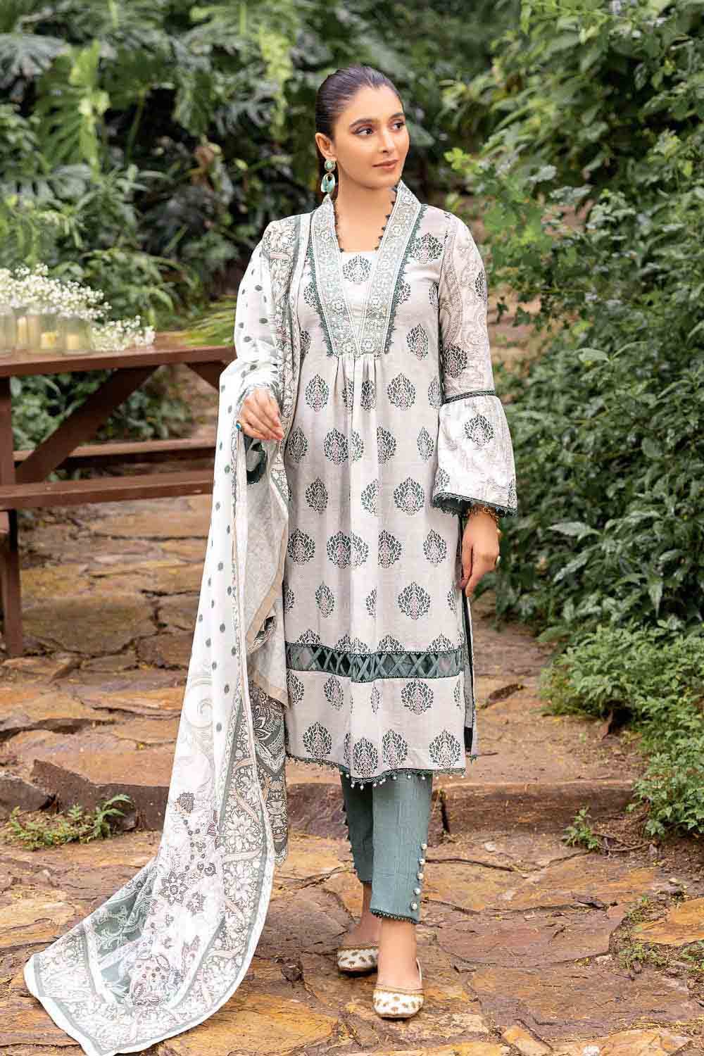 Gul Ahmed Embroidered Khaddar Suits Unstitched 3 Piece GA23WL AP-32064 - Winter Collection