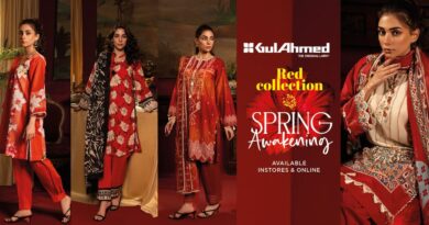 Gul Ahmed Lawn Red