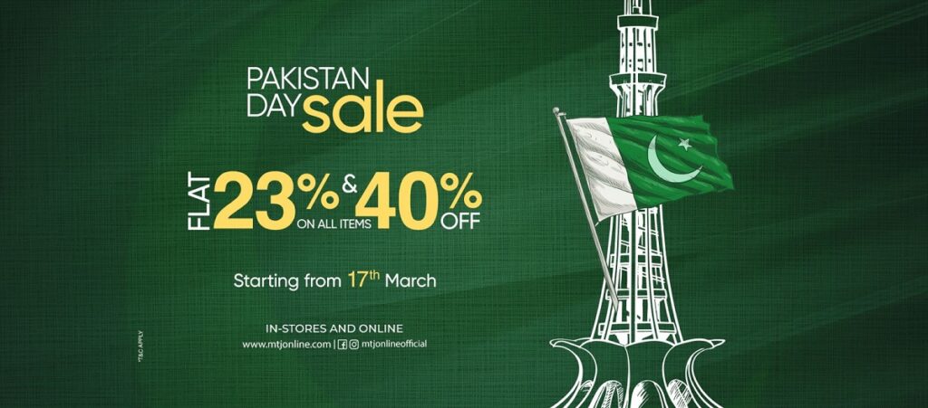 MTJ Pakistan Day Sale 2023