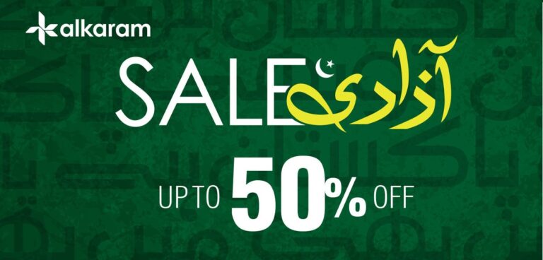 Alkaram Azadi Sale 2026 Upto 50% Off Shop Now!