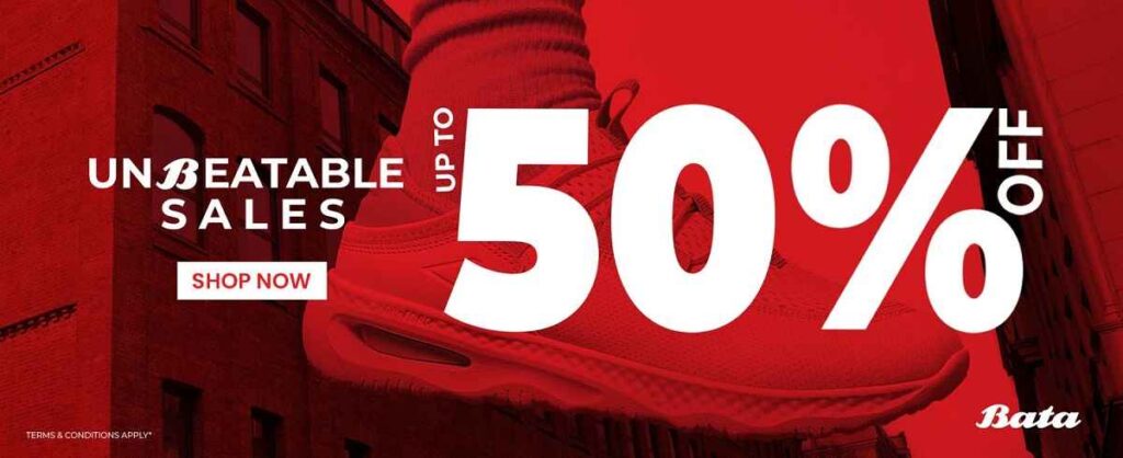 Bata Shoes Sale 50 off
