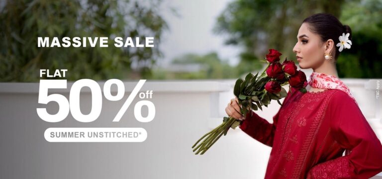 Edenrobe Massive Sale Flat 50% Off On Summer Unstitched