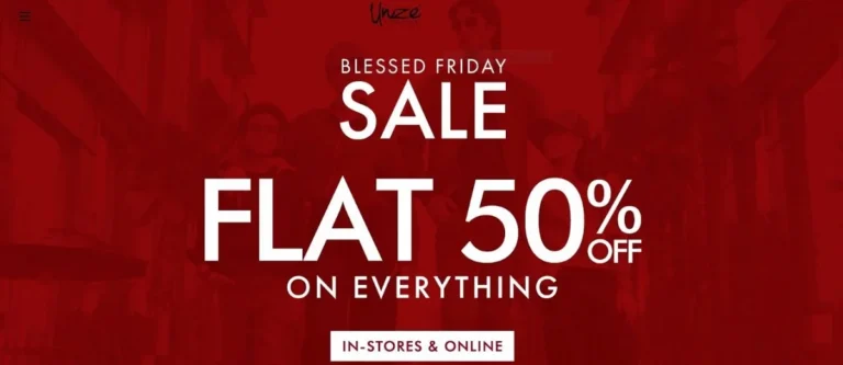 Unze London Blessed Friday Sale 2025 Flat 50% off On Everything