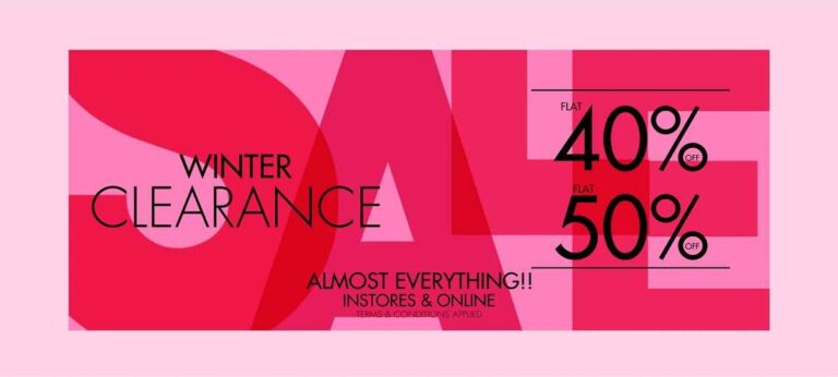 Saya Winter Clearance Sale 2025 Flat 40% & 50% Off