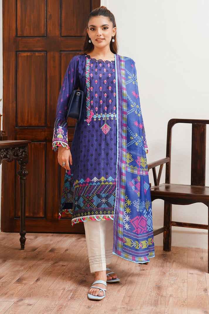 Zellbury | Unstitched 2 Piece Lawn | Shirt Dupatta - 1157