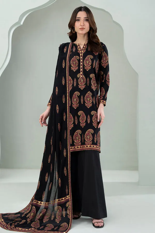 Black Dress Of Zellbury Sale Unstitched 3 Piece Lawn