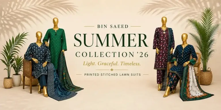Bin Saeed Sale 50% off On 3 Piece