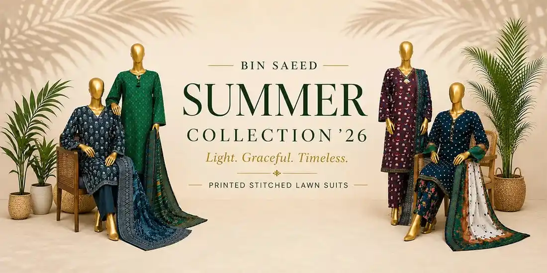 Bin Saeed Sale 50% off On 3 Piece