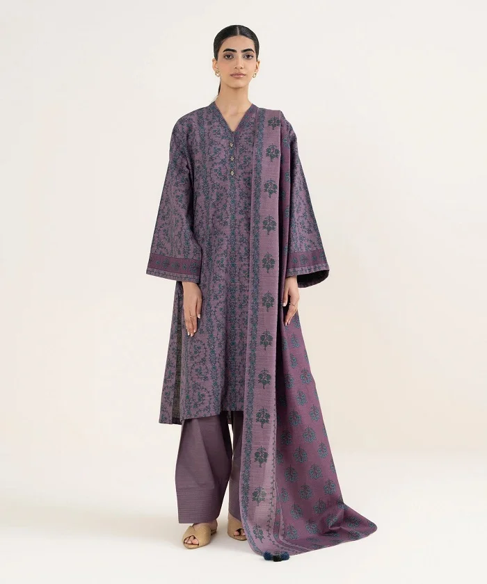Sapphire Khaddar 3 piece Sale