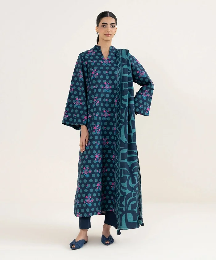 Sapphire Khaddar 3 piece Sale