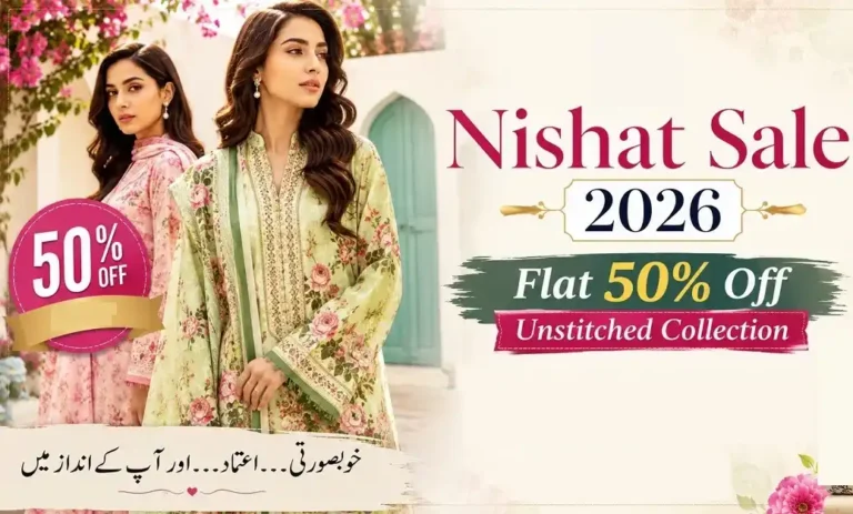 Nishat Sale 50% Off Unstitched 2026 Discount