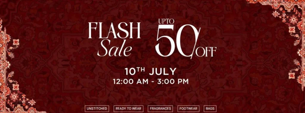 J. Junaid Jamshed Sale 50% off 2026