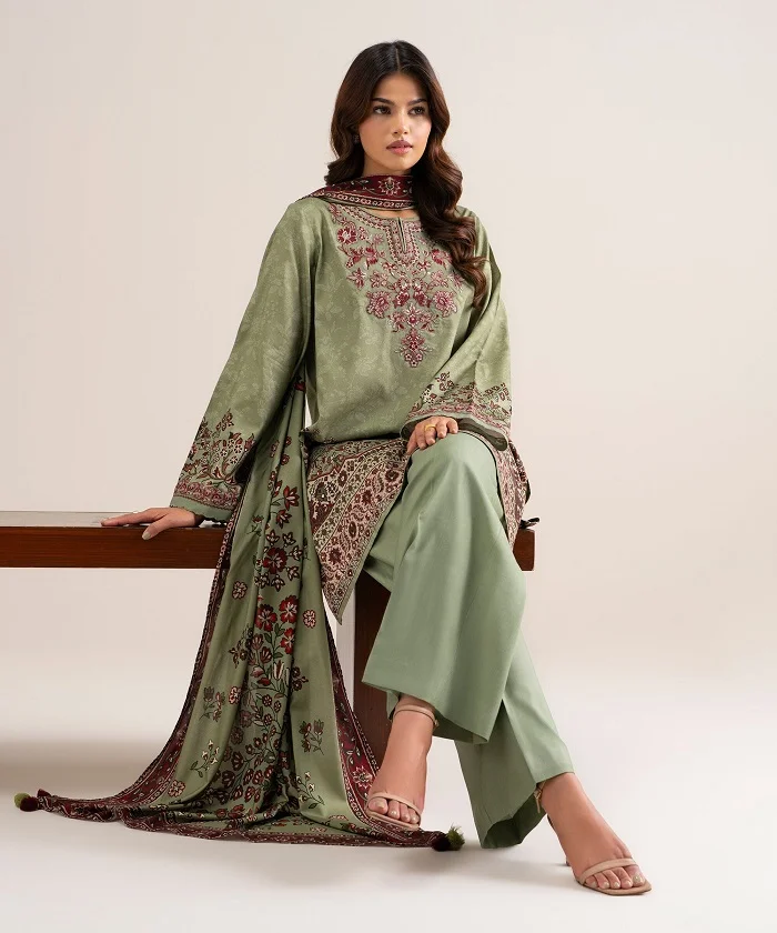 Sapphire Khaddar 3 Piece Sale