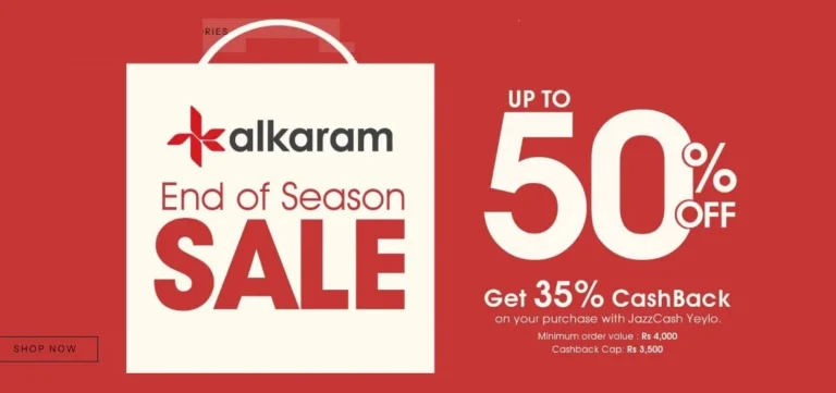 Alkaram Sale 2026 Upto 50% Off (End of Season Sale)