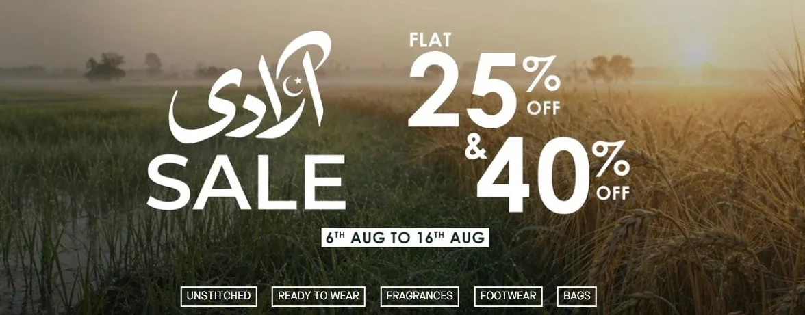 J-Junaid Jamshed Azadi Sale 2026