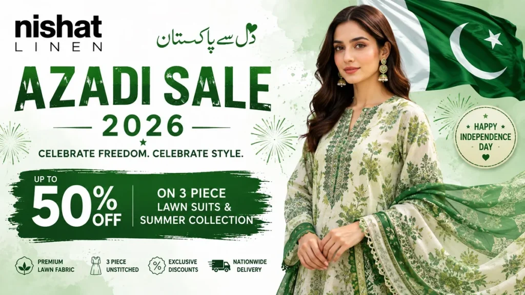 Nishat Azadi Sale 2026